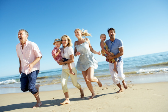 a family goes on a private trip to a Tampa Beach